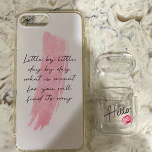 1 iPhone case. 1 AirPods case